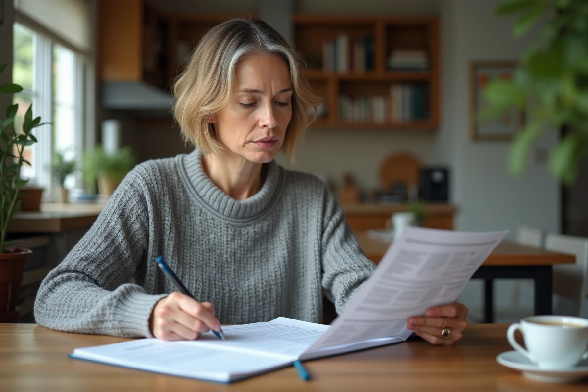 Femme qui s'informe sur les solutions contre les règles abondantes et les polypes utérins à domicile