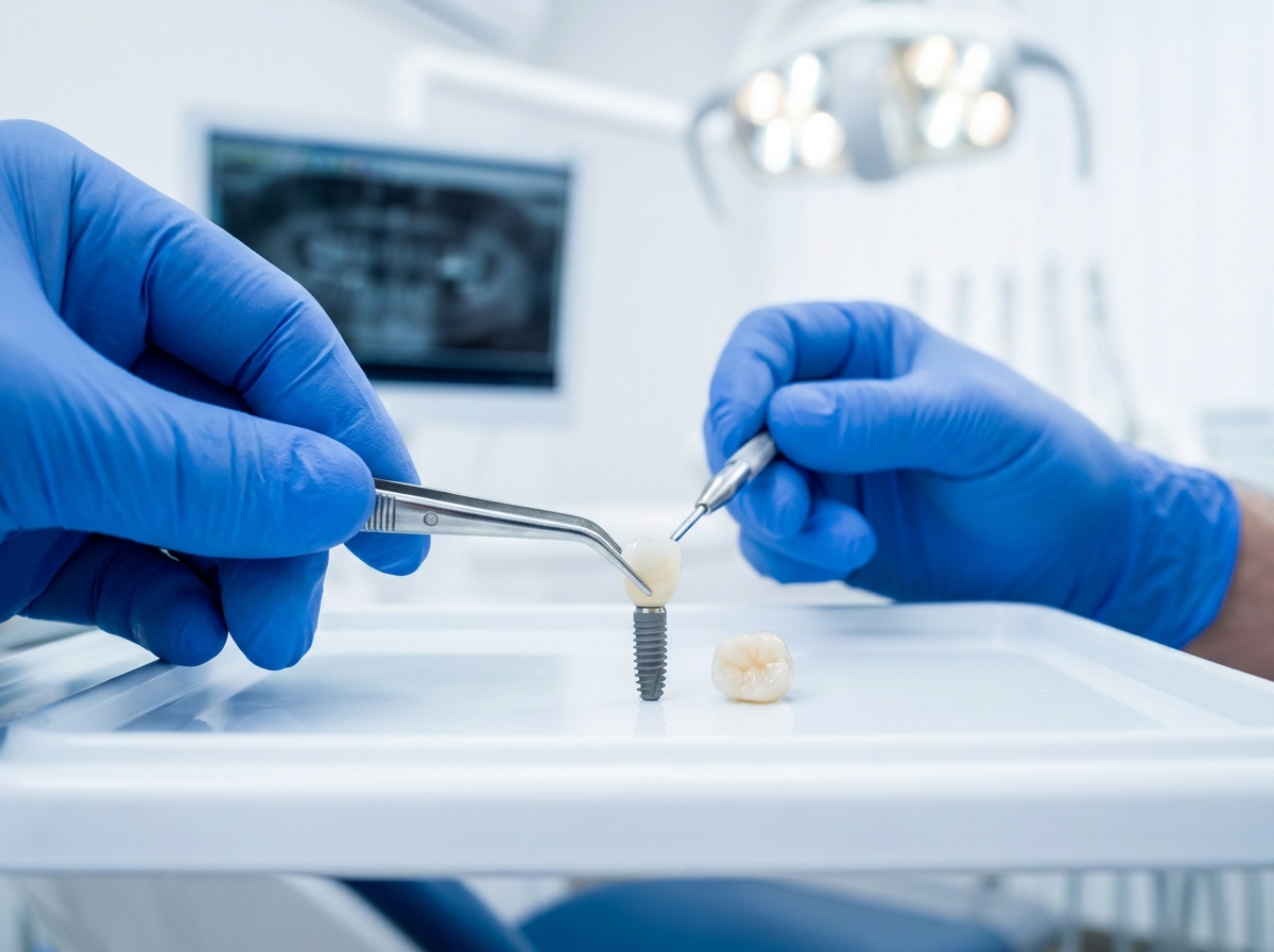 sourire avec implants dentaires