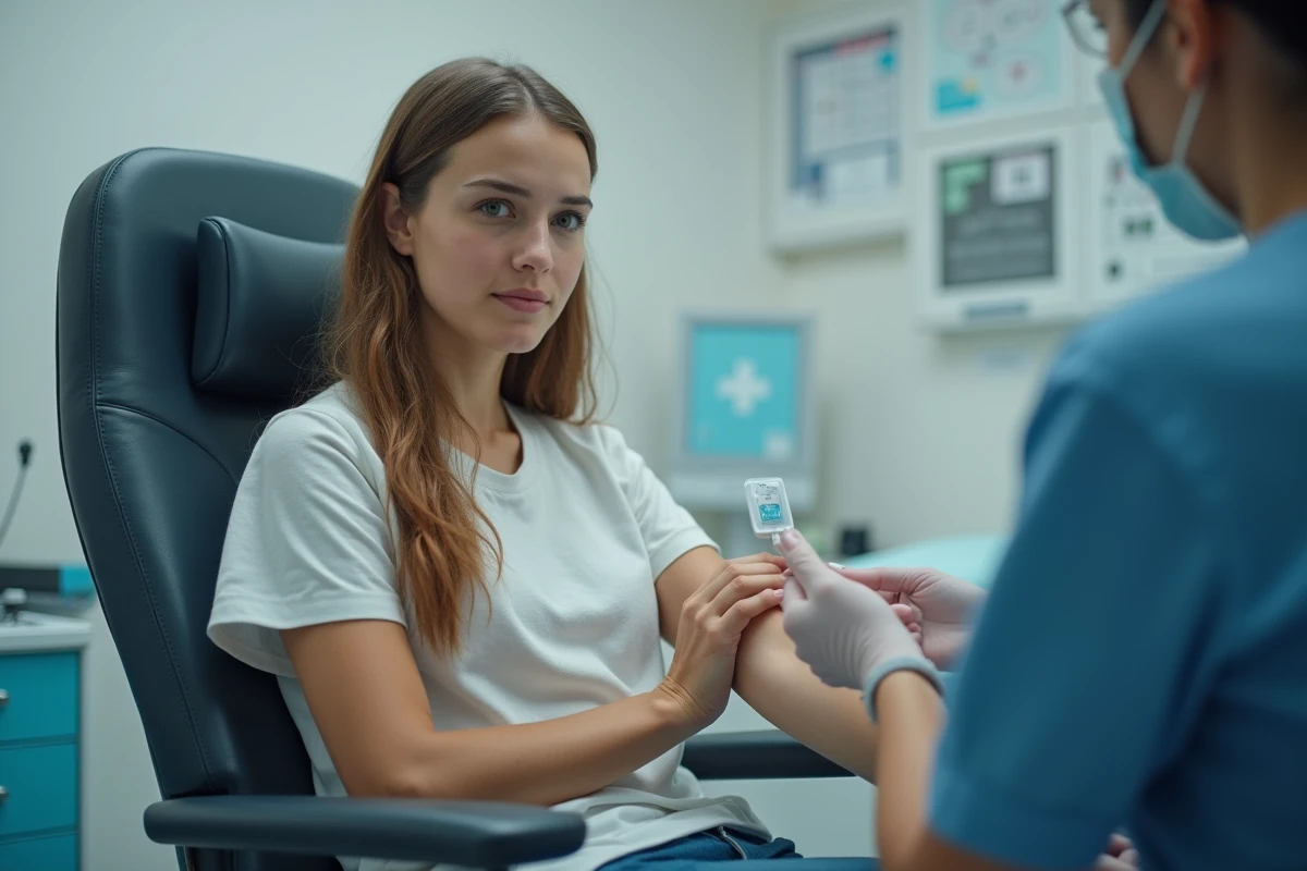 Jeune femme en consultation avec professionnel de santé