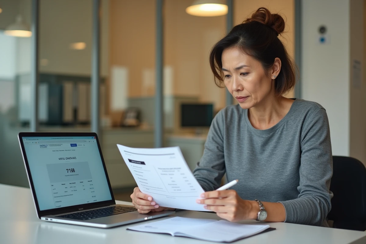 Responsable de laboratoire dentaire comparant des prix de matériel sur un site fournisseur pour optimiser ses achats